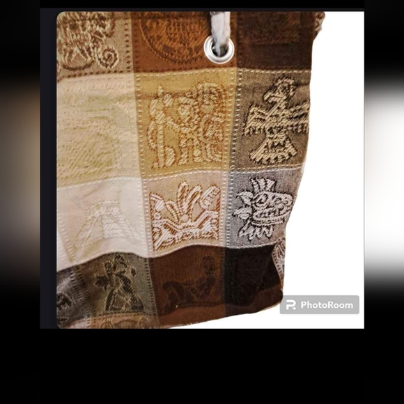 Vintage Fabric Mexico Tote Bag - Picture 5 of 5